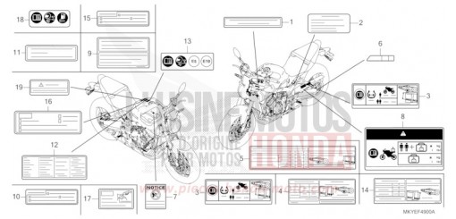 CAUTION LABEL (CB650RA/CB650RAC) CB650RAR de 2024